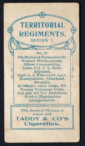 TADDY - TERRITORIAL REGIMENTS - #11 5TH GORDON HIGHLANDERS - Bild 2 von 2