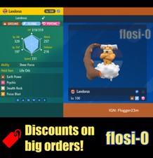 6IV Shiny Landorus Incarnato Pokemon Scarlatto e Viola