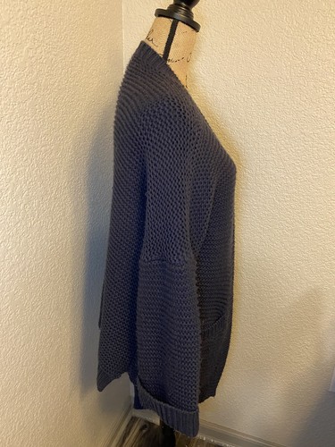Cliché Couture Damen-Strickjacke mitteldunkelblau offen vorne Wollmischung GUT - Bild 3 von 12