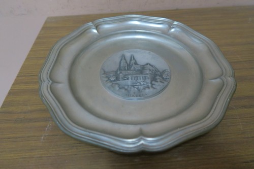 Vintage Switzerland SIGG Bern Zytglogge Clock Tower Souvenir Pewter Plate 9.5" - Picture 3 of 4