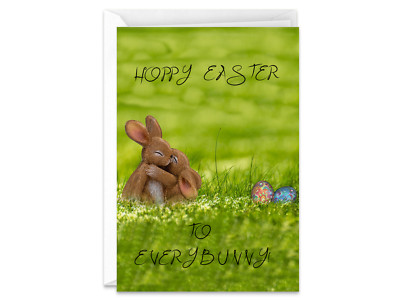 Hoppy Easter To Every Bunny! Happy Easter Handmade Greeting Card