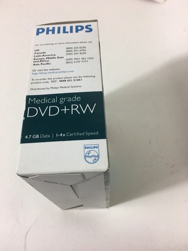 Paquete de 10 discos multimedia Philips en blanco DVD+RW DVDRW 4x grado médico 4,7 GB RW - Imagen 4 de 6