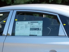 Stainless Chrome Pillar Posts 6PCS QAA Window Trim FOR Nissan Sentra 2013-2019