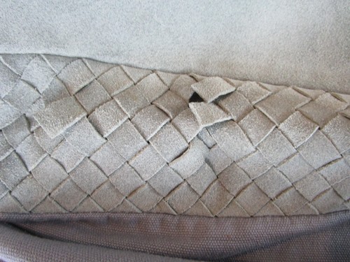 Williams Sonoma suede woven edge gray Pillow Cover 20 photo shoot smp Issue see  - Picture 4 of 6
