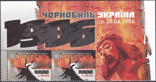 Ukraine 2016 postfrisch x2 Michel 1541 Tschernobyl - 30th Anniv the Tragedy of Mankind