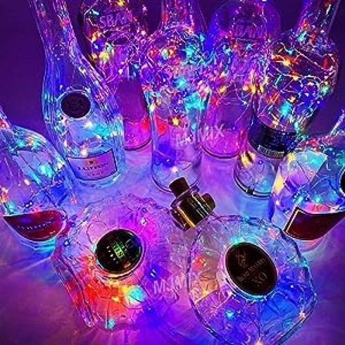 12x 20 LED Weinflasche Kork Flaschenlicht Lichterkette Beleuchtung Batterie Deko - Bild 13 von 19