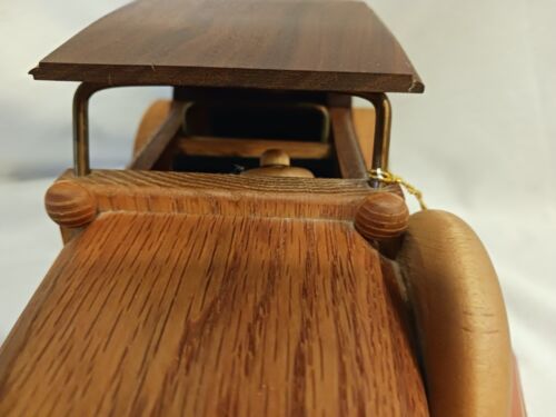 Vintage American Keystone LTD Handcrafted Wooden Duesenberg Car Signed 1983 #453 - Picture 9 of 16