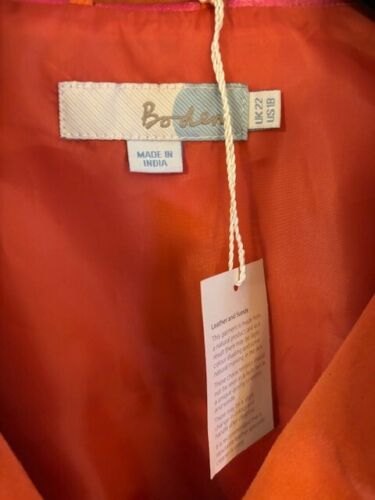 Boden orange suede 'moto' jacket, size 18US/22UK - Picture 3 of 7