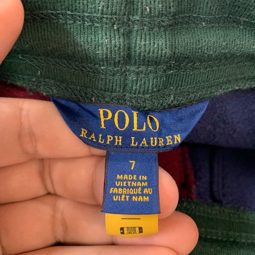 Polo Ralph Lauren Sweatpants Youth Boys Size 7 Colorblock Red Blue Fits 22x18 - Picture 12 of 17