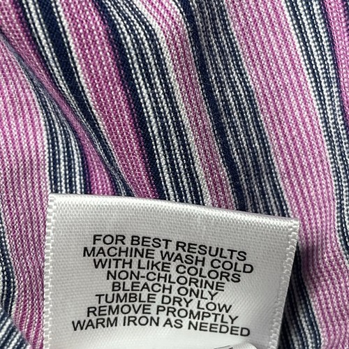 Peter Millar Polo L Large Crown Ease Cotton Multicolor Striped Performance Golf - Picture 8 of 9