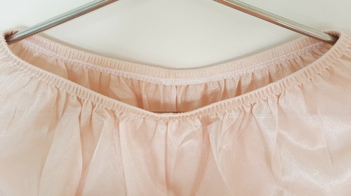 Half Slip Sheer Nylon Pants Petticoat Soft Comfort Loose Lace Vintage Size L - Picture 24 of 41