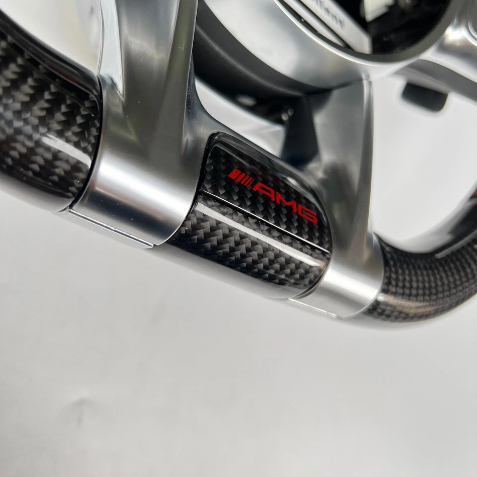 Fit For Mercedes-Benz SLC43 SL63 SL65 GLE43 GLA45 AMG Real Carbon Steering Wheel - Image 4 of 4