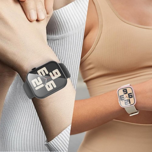 Lot de 3 Boîtier pour Apple Watch 44mm SE 2ème Génération Série 6/5/4/SE avec Verre Trempé - Photo 7 sur 7