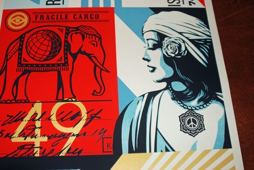 Shepard Fairey Serigraph Fragile Cargo Art Print Poster S# 650 Obey Andre Giant - Picture 6 of 6