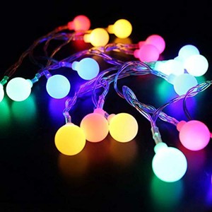 Details About Le Star 50 Led Rgb Globe String Lights Battery Operated Christmas Decorativ