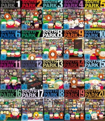 56 DVDs * SOUTH PARK - SEASON / STAFFEL 1 - 20 IM SET # NEU OVP +