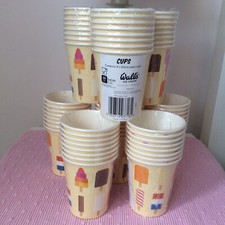 Brand New 'WALLS ICECREAM' Disposable Paper ‘8’ Cups X8 Packs(72 CUPS)FREE POST!