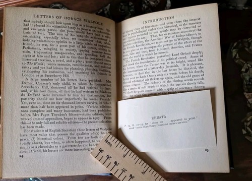 Letters Of Horace Walpole ~ 1926 First Edition - Picture 12 of 24