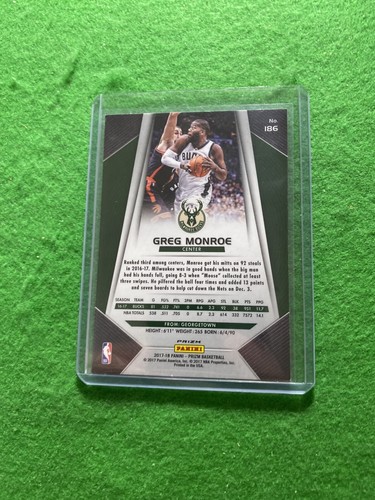 GREG MONROE PRIZM RED WHITE BLUE CARD BUCKS 2017-18 PRIZM BASKETBALL REFRACTOR - Picture 8 of 12
