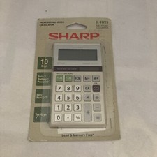 NEW SHARP EL-377TB Electronic Calculator 10 Digit Tax Keys Solar & Battery Power