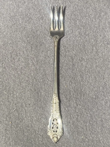 Wallace ROSE POINT Sterling 1934 Cocktail Fork 5-1/2”