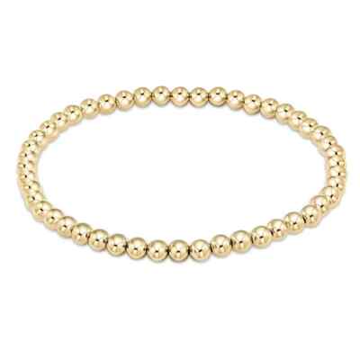 enewton LOOK 14kt Gold Filled Classic 4mm Bead Stretch Bracelet New