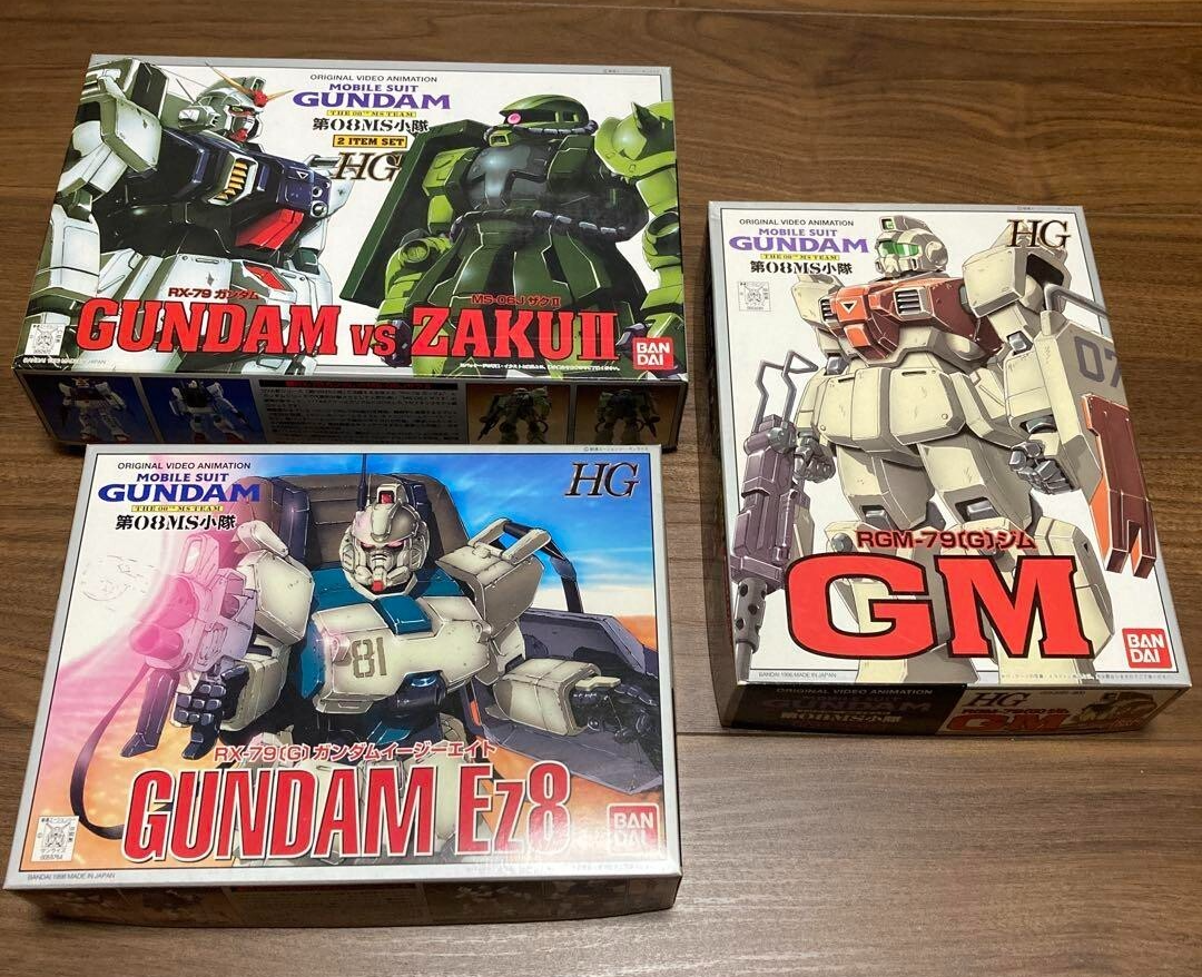 GUNDAM Ground Type VS Zaku II Ez8 GM 08th MS SET HG 1:144 BANDAI