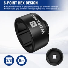 NEW 32mm Oil Filter Socket Wrench Oil Filter Removal Tool Oil Filter Change Tool