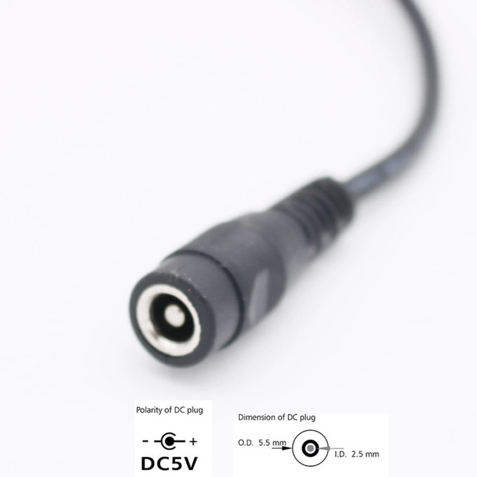 DC Female to 2/3/4/5 Male Power Splitter 5.5mm x 2.5mm Cable Adapter CCTV Camera - Image 4 of 4
