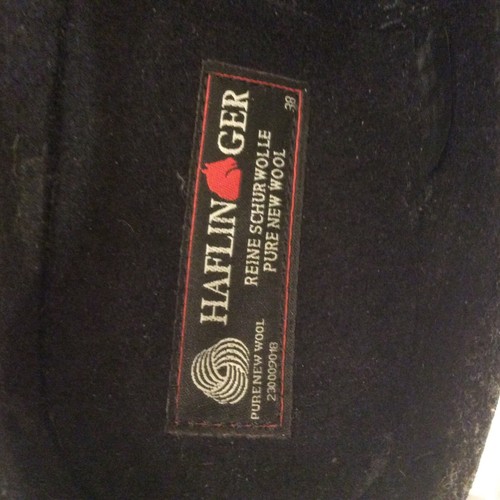 Haflinger Size 38 Pure Wool Grizzly Slipper Clog Black Size 38- US-7.5 - Picture 18 of 20