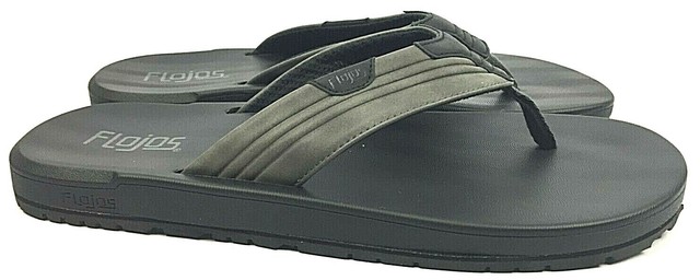 Flojos Men's Ryan Black Memory Foam Flip Flop Thong Sandal Size 9 for sale online | eBay