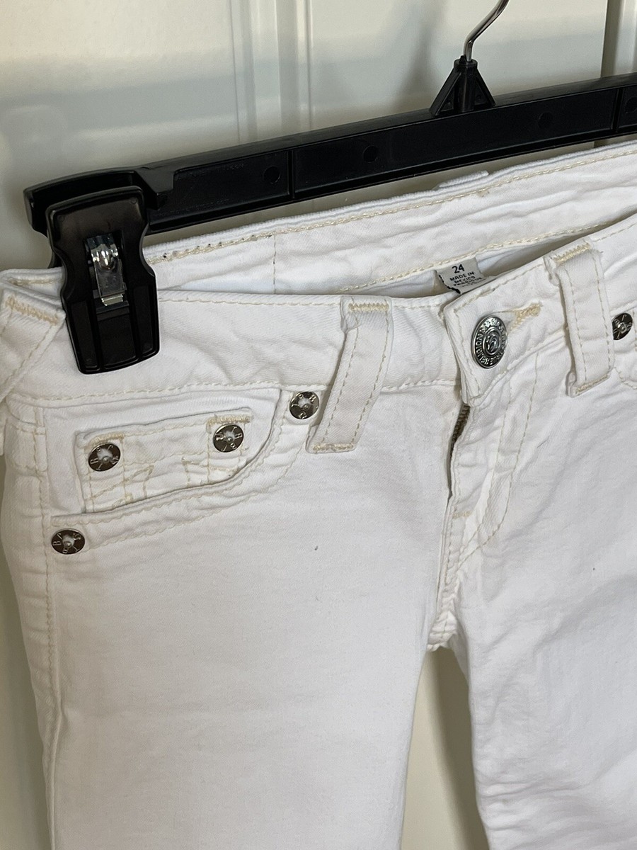 【極美品】TRUE RELIGION スワロフスキーデニム　24インチ　USA 100% AUTHENTIC True Religion Jean With Swarovski Crystal