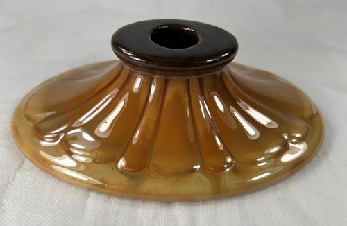 1920's Arts & Crafts Fulper Art Pottery PAIR FLAMBE Glaze Candle Holders Signed - Picture 4 of 11