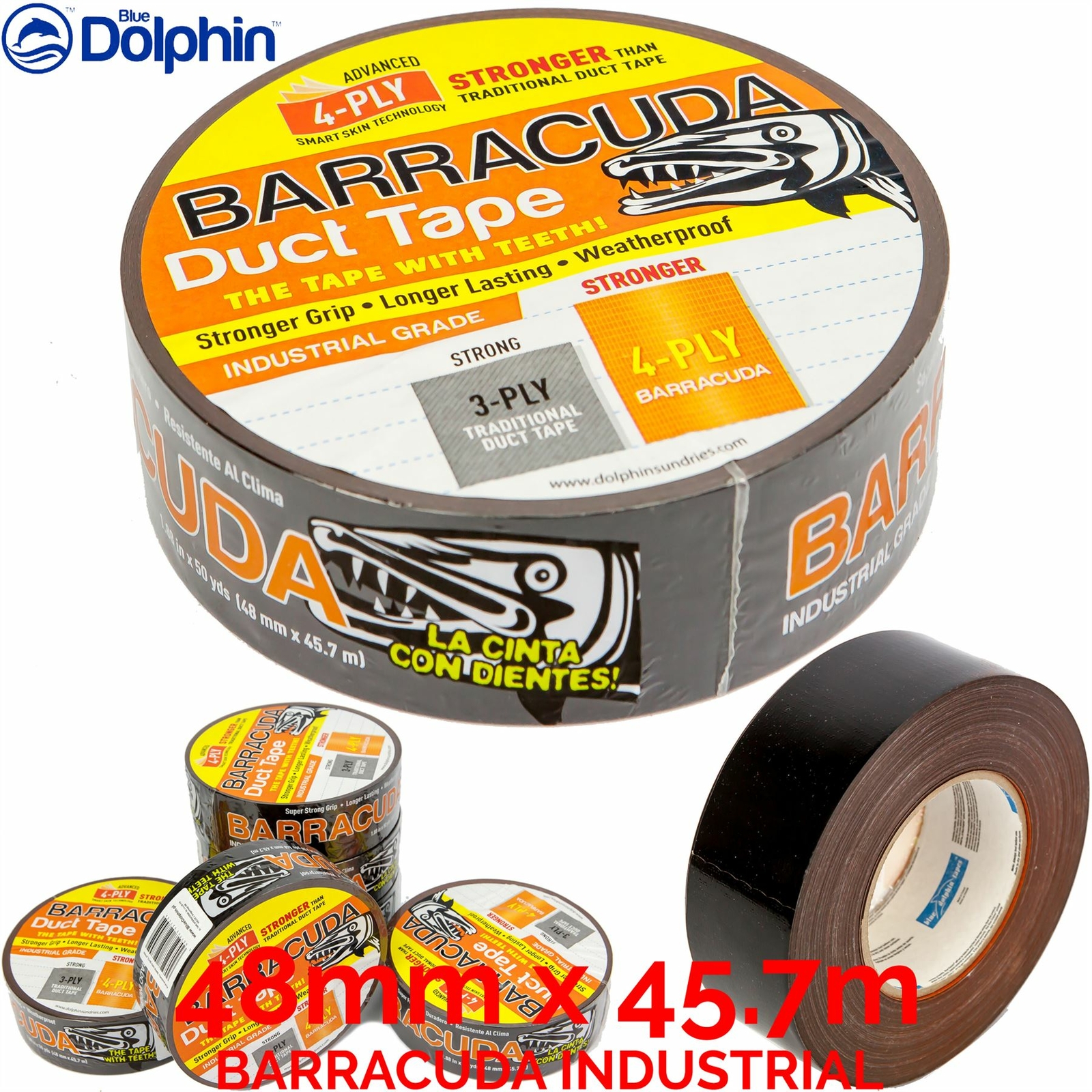 Industrial Purpose Duct Tape Super Strong UV Resistant 45.7mm x54.8m 275?m thick