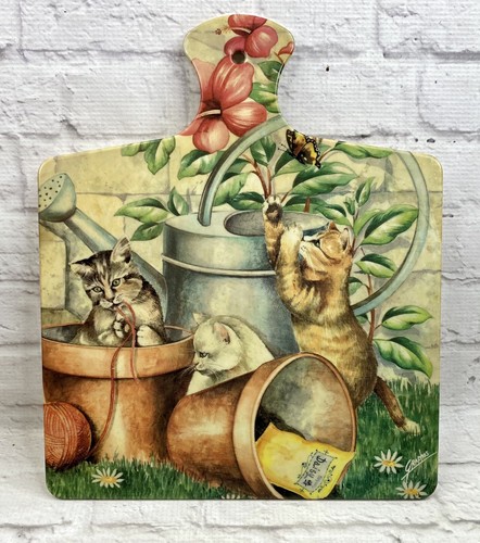 Schneidebrett Küche Wanddeko Katzen Garten Made in Italy Kunststoff 12” x 10”
