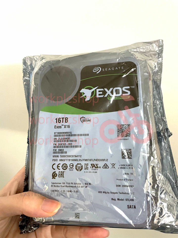 1PCS Seagate 16TB ST16000NM001G Exos X16 512e 6Gb 3.5 SATA Enterprise Hard Drive - Image 3 of 4