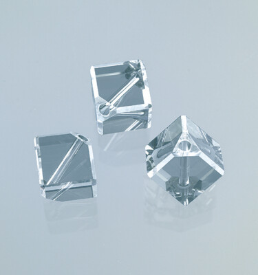 Swarovski Würfel Perle CRYSTAL 6mm 3 Stück