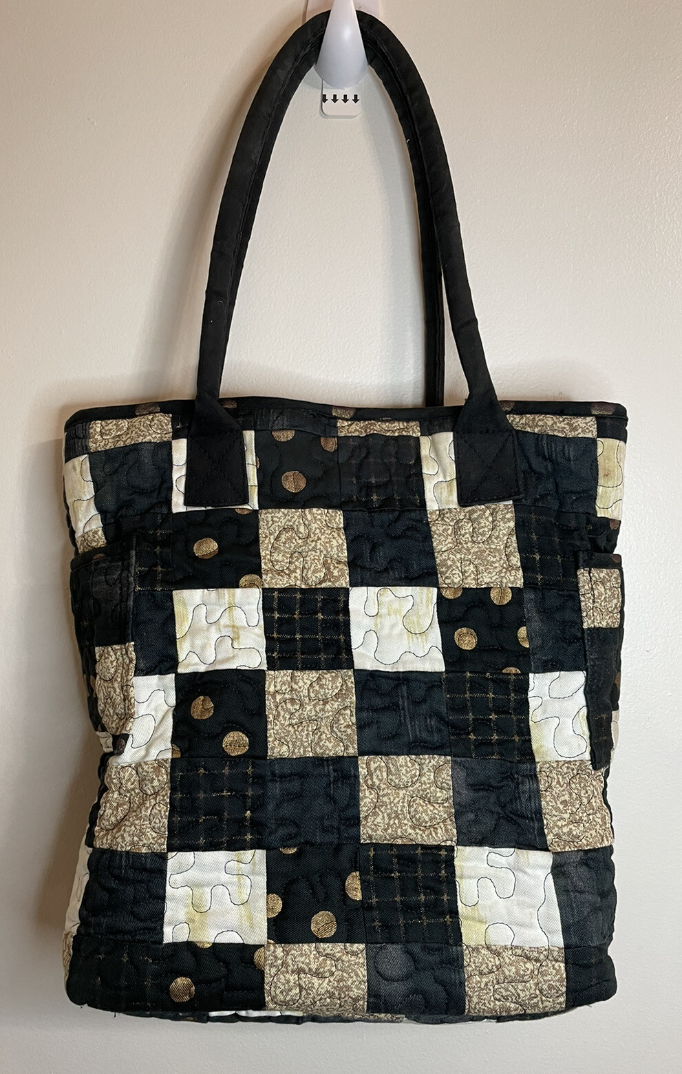 Donna Sharp Patchwork Quilted Purse Handbag Tote … - image 6
