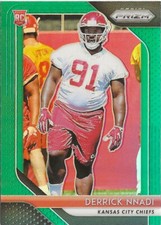 2018 Panini Prizm Derrick Nnadi #265 Green Prizm SP RC New York Jets