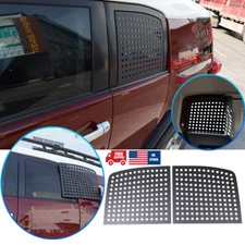 Black Alloy Honeycomb Rear Window Trim Panel Cover For Toyota FJ Cruiser 07-21