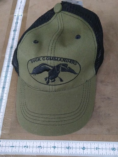 Olive and Black Mesh Duck Commander Hat 