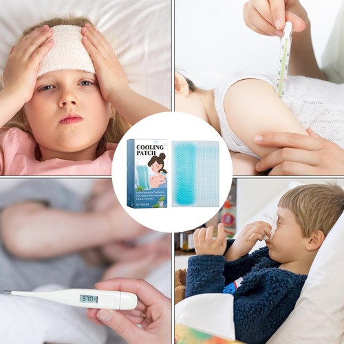 16x Cooling Gel Patch For Fever Cold Pain Cold Cooling Sticker Pad For Kid Adult - Picture 2 of 12