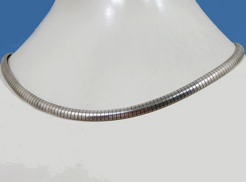 Collana Flessibile In Argento ° ARGENTO STERLING ° Collana ° Collana - Foto 5 di 12