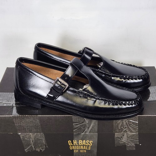 Size 7 - GH Bass Originals Mary Jane Weejun Loafer - Black Leather - Womens - Picture 2 of 12