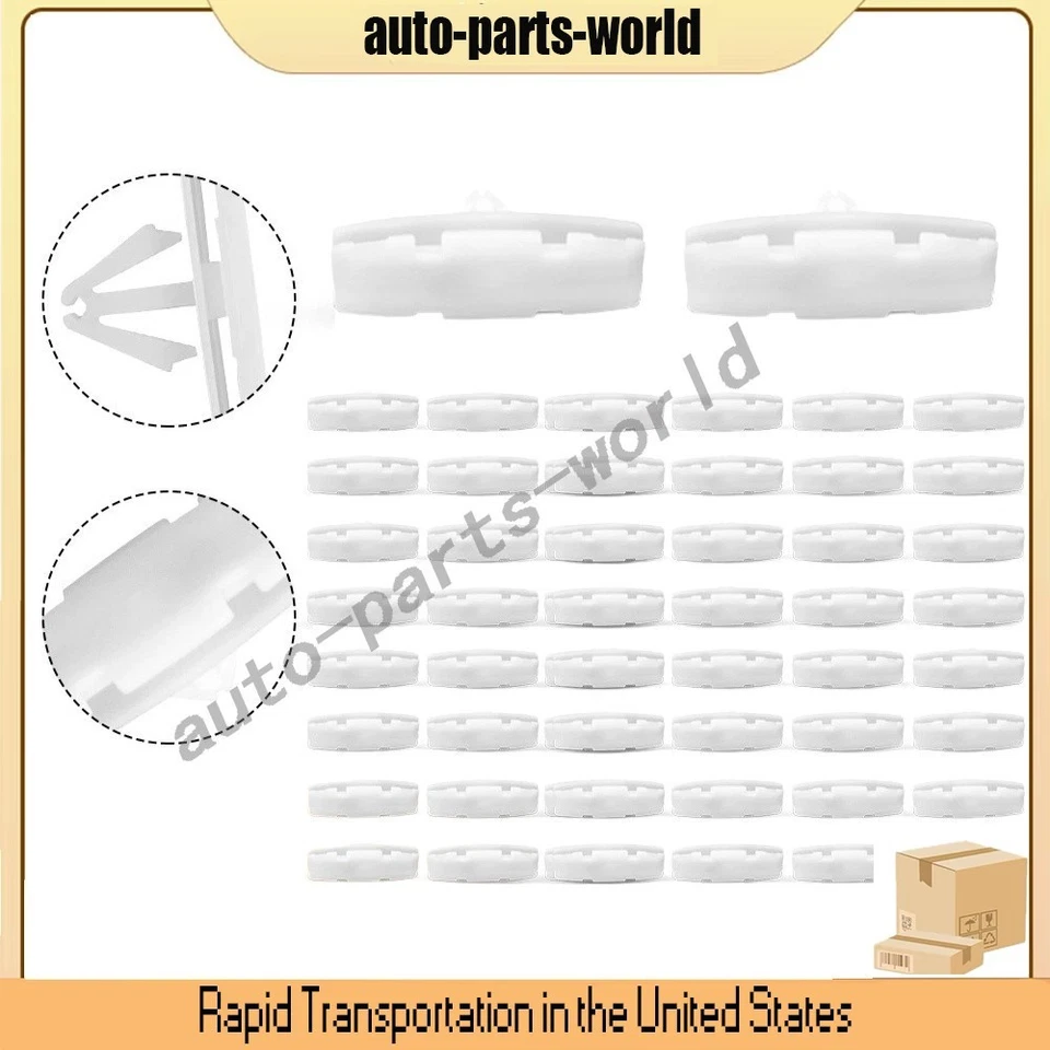 50PCS White Flare Fender Retainer Clips Plastic Fit Jeep 2018-2020 Wrangler JL J Foto 2 de 4