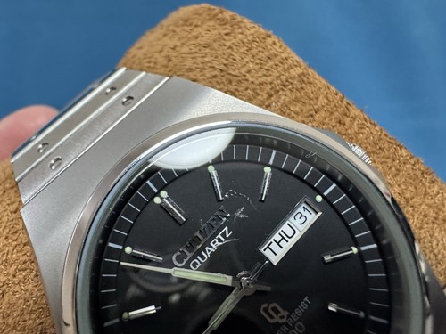 Orologio Uomo Citizen Quartz CQ 3801-289404 Quadrante Nero Vintage - Foto 4 di 23