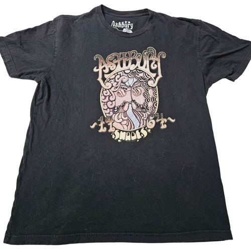 Ashbury Damen T-Shirt Schwarz Größe XL 100% Baumwolle Grafik Kurzarm Pullover - Bild 1 von 12