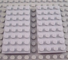 LEGO Lot of 2 Light Bluish Gray 4x8 Plate Pieces