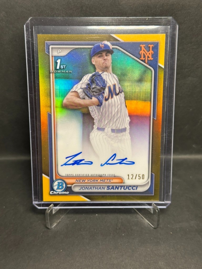 2024 Bowman Draft - Chrome Prospect Auto Jonathan Santucci #CPA-JS Gold 12/50