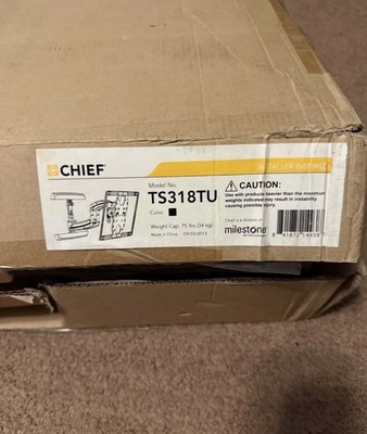 CHIEF TS318TU Thinstall Mounting Arm for Flat Panel Display - Black (Q32)